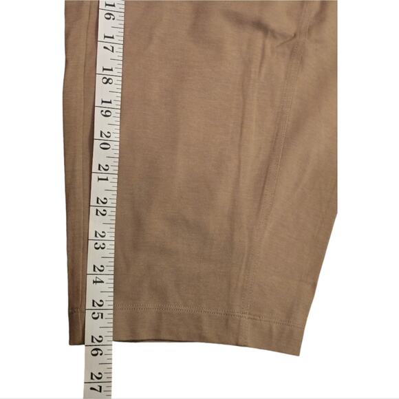 Eileen Fisher Beige Super Soft Organic Cotton Stretchy Cropped Pants Size Large - Picture 5 of 10